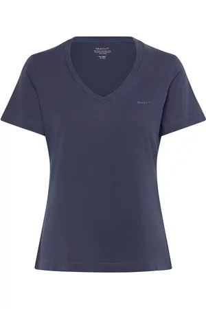 GANT Reg Sunfaded Ss V-Neck T-Shirt Tops T-shirts & Tops Short-sleeved Blue