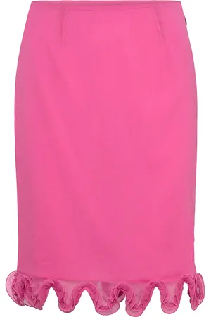ROTATE Chiffon Ruffle Skirt Designers Pencil Skirts Pink