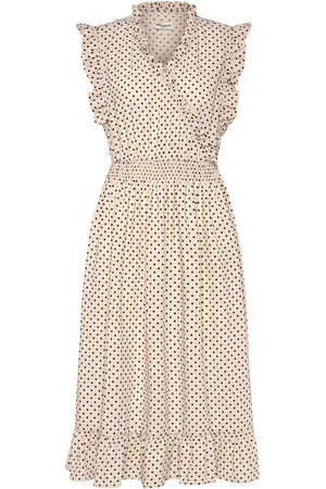 Lollys Laundry Idinall Midi Dress Sl Dresses Summer Dresses Cream