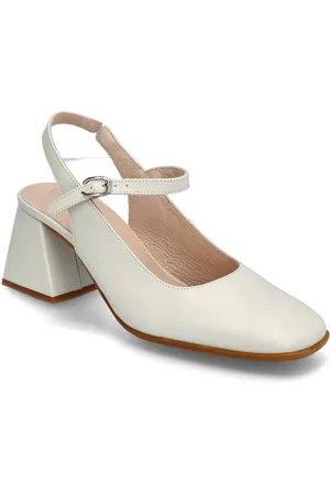 Wonders Jane Shoes Sling Backs Heeled Slingbacks Cream