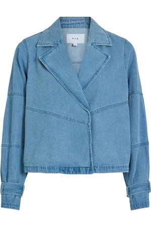 VILA Vivikea Denim Trenchcoat Jacket Farkkutakki Denimtakki Blue
