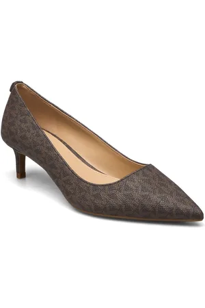 Michael Kors Alina Flex Kitten Pump Shoes Heels Pumps Classic Brown