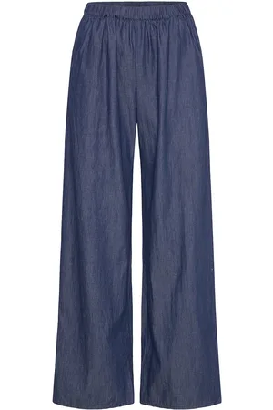 Rosemunde Rwlaila Denim Mw Trousers Bottoms Trousers Flared Blue
