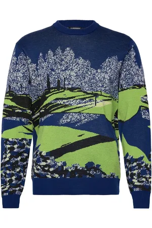 J Lindeberg Alexander Jacquard Sweater Sport Men Sport Clothing Sport Sweat-shirts & Hoodies Sport Knitwear Navy