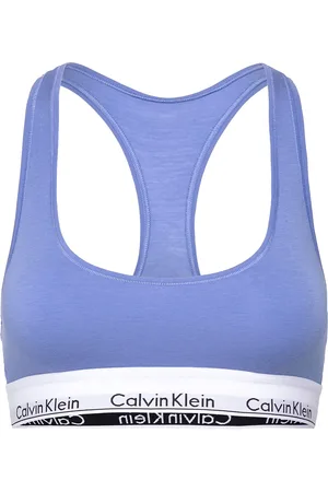 Calvin Klein Unlined Bralette Lingerie Bras & Tops Soft Bras Tank Top Bras Blue