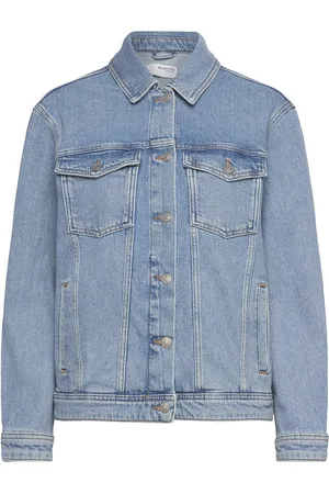 SELECTED Slfalice Ls Light Blue Denim Jacket Noos Farkkutakki Denimtakki Blue