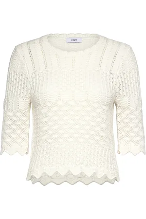 Suncoo Panach Tops Blouses Short-sleeved White