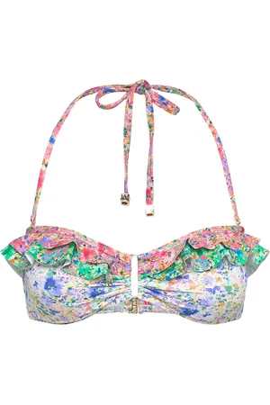 By Malina Coraline Bandeau Bikini Top Swimwear Bikinis Bikini Tops Bandeau Bikinitops Multi/patterned