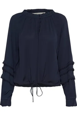 Part Two Narachapw Bl Tops Blouses Long-sleeved Navy