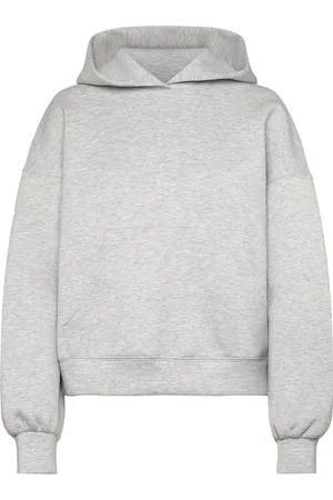 Weekday Over D Scuba Hoodie Tops Sweat-shirts & Hoodies Hoodies Grey
