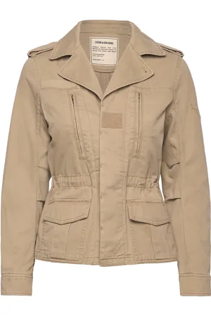 Zadig & Voltaire Klimi Coton Lave Outerwear Jackets Light-summer Jacket Beige