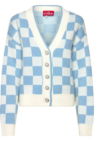 Crās Rosittacras Cardigan Tops Knitwear Cardigans Blue
