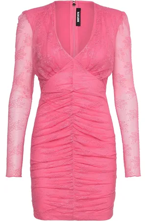 ROTATE Lace Mini Ls Dress Lyhyt Mekko Pink