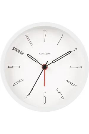 Karlsson Alarm Clock Belle Numbers Iron White Home Decoration Watches Alarm Clocks White
