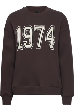 Gina Tricot Printed Sweater Tops Sweat-shirts & Hoodies Sweat-shirts Brown