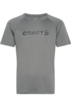 Craft Core Essence Logo Tee M Sport T-shirts Short-sleeved Grey