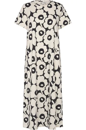Marimekko Pisteinen Unikko Polvipituinen Mekko Black