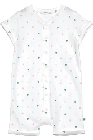Benetton Overall Bodysuits Short-sleeved White