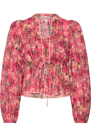 by Ti Mo Cotton Party Blouse Tops Blouses Long-sleeved Pink