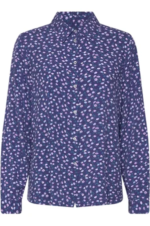 Benetton Shirt Tops Shirts Long-sleeved Blue