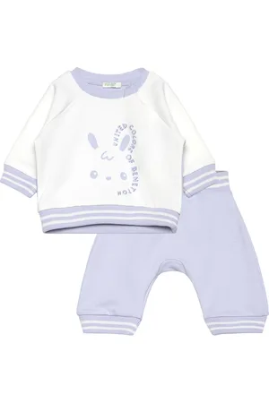 Benetton Set Sweater+Trousers Sets Tracksuits Blue