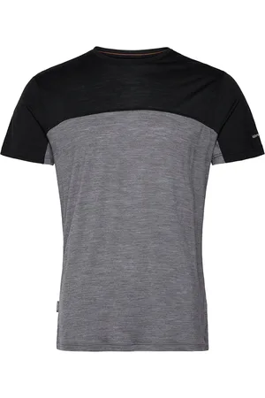 Icebreaker Men Merino Blend 125 Cool-Lite™ Sphere Ss Tee Colour Block Sport Men Sports Clothes Sport Tops Sport T-shirts Grey