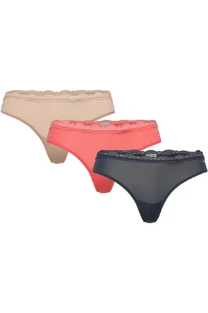 Calvin Klein Thong 3Pk Stringit Alusvaatteet Pink