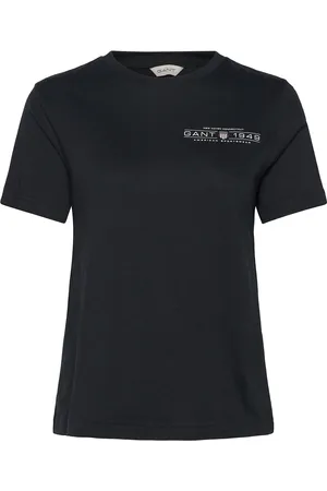 GANT Reg Shield Ss T-Shirt Tops T-shirts & Tops Short-sleeved Black