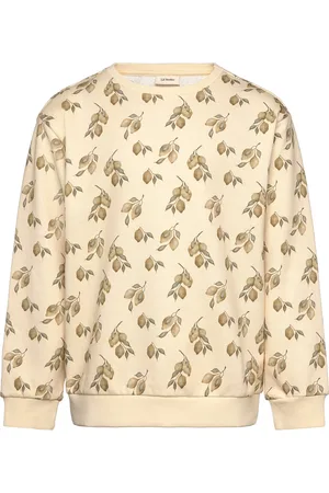 Lil Atelier Nmnjobo Kio Ls Loose Sweat Lil Tops Sweat-shirts & Hoodies Sweat-shirts Beige
