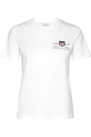 GANT Reg Archive Shield Ss T-Shirt Tops T-shirts & Tops Short-sleeved White