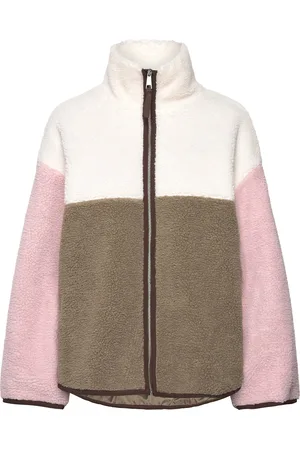 Monki Loose Fleece Zip Jacket Takki Green