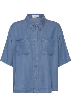 Movesgood Lyon Shirt Tops Shirts Short-sleeved Blue