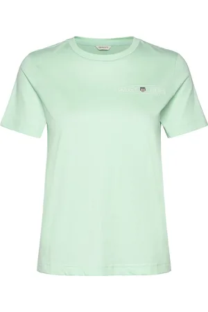 GANT Reg Shield Ss T-Shirt Tops T-shirts & Tops Short-sleeved Green