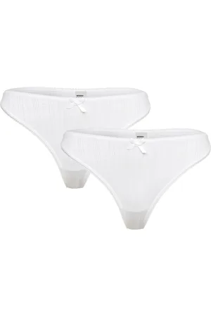 Weekday 2-Pack Pointelle Thongs Stringit Alusvaatteet White