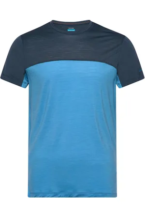 Icebreaker Men Merino Blend 125 Cool-Lite™ Sphere Ss Tee Colour Block Sport Men Sports Clothes Sport Tops Sport T-shirts Blue