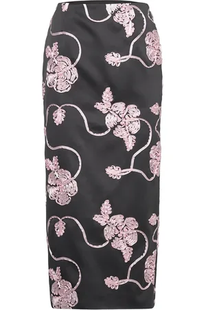 ROTATE Maxi Pencil Skirt Kynähame Hame Black