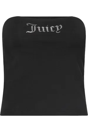Juicy Couture Jersey Babey Bandeau Top Tops T-shirts & Tops Sleeveless Black