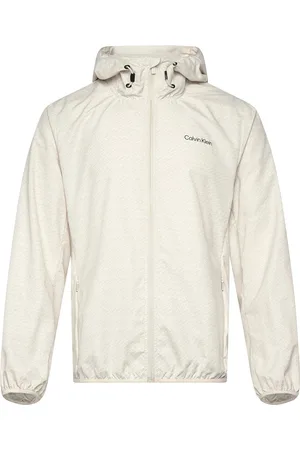 Calvin Klein Printed Windbreaker Sport Sport Clothing Sport Outerwear Sport Jackets Sport Golf Jackets Beige