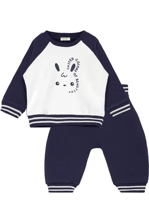 Benetton Set Sweater+Trousers Sets Tracksuits Blue