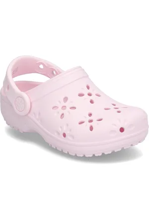 Crocs Classic Floral Cut Out Clog K Shoes Clogs Pink
