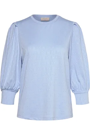 Freequent Fqblond-Bl-Balloon Tops Blouses Long-sleeved Blue