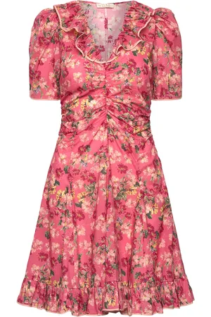 by Ti Mo Cotton Party Mini Dress Lyhyt Mekko Pink
