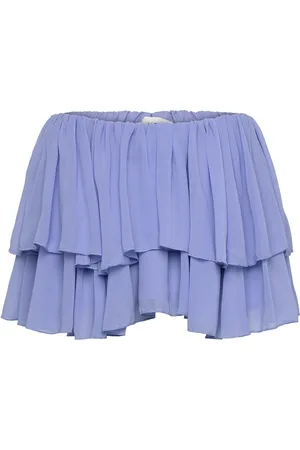 Monki Frilled Mini Skirt Skirts Short Skirts Blue