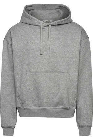 Weekday Boxy Heavyweight Hoodie Tops Sweat-shirts & Hoodies Hoodies Grey