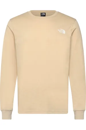 The North Face M L/S Easy Tee Sport Men Sport Clothing Sport Tops Sport Long Sleeved Tops Beige