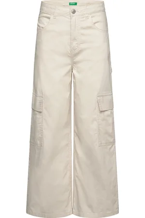 Benetton Trousers Bottoms Cargo Pants Cream