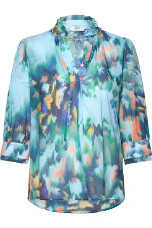 Suncoo Lassie Tops Blouses Short-sleeved Blue