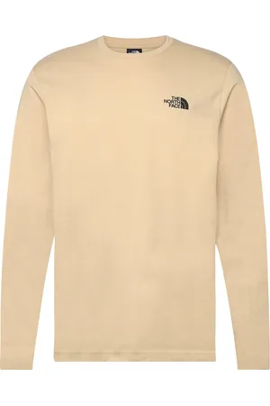 The North Face M L/S Simple Dome Tee Sport T-shirts Long-sleeved Beige