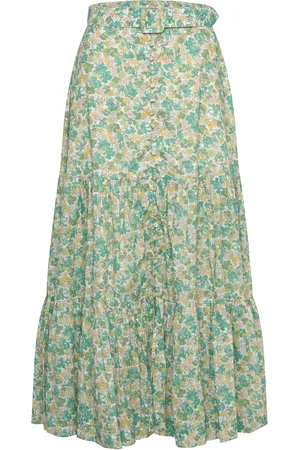 by Ti Mo Cotton Party Skirt Skirts Knee-length & Midi Skirts Green