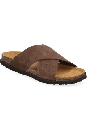 Scholl Sl Leon Suede Dk Brown Shoes Summer Shoes Sandals Brown